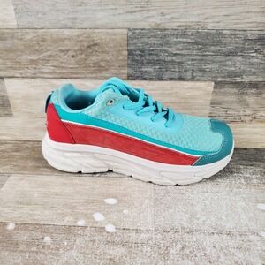 Avenger Electra Womens Shoes Sz 6.5 Wide Teal Red Mesh Lace Up Low Top Sneakers